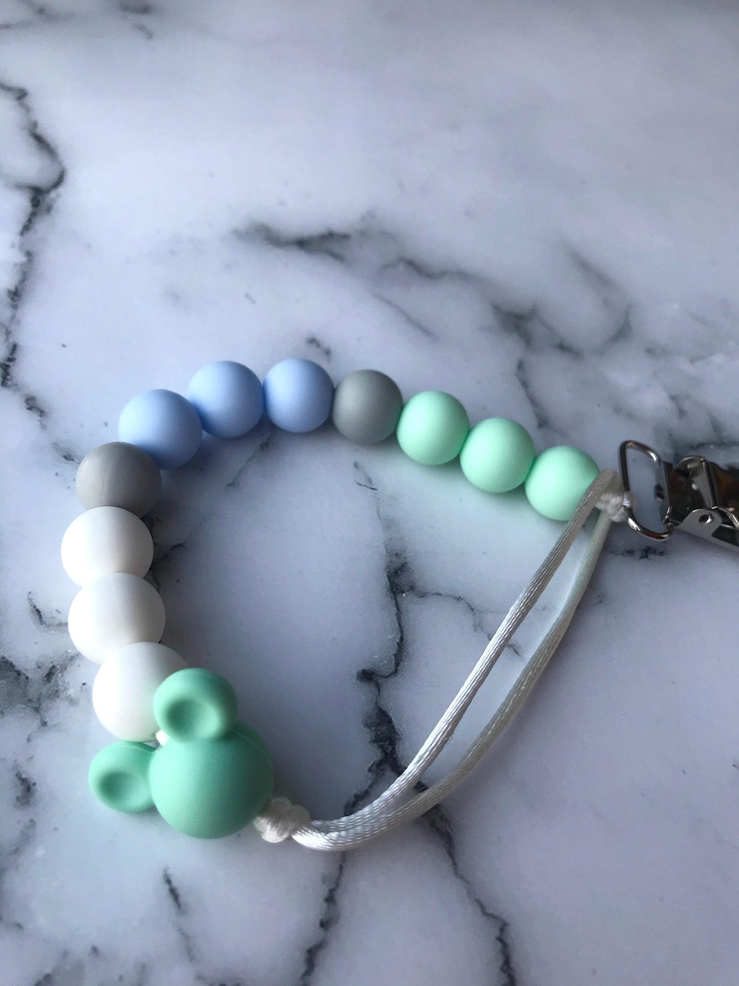 Silicone Bead Pacifier Clip - Mickey Clips