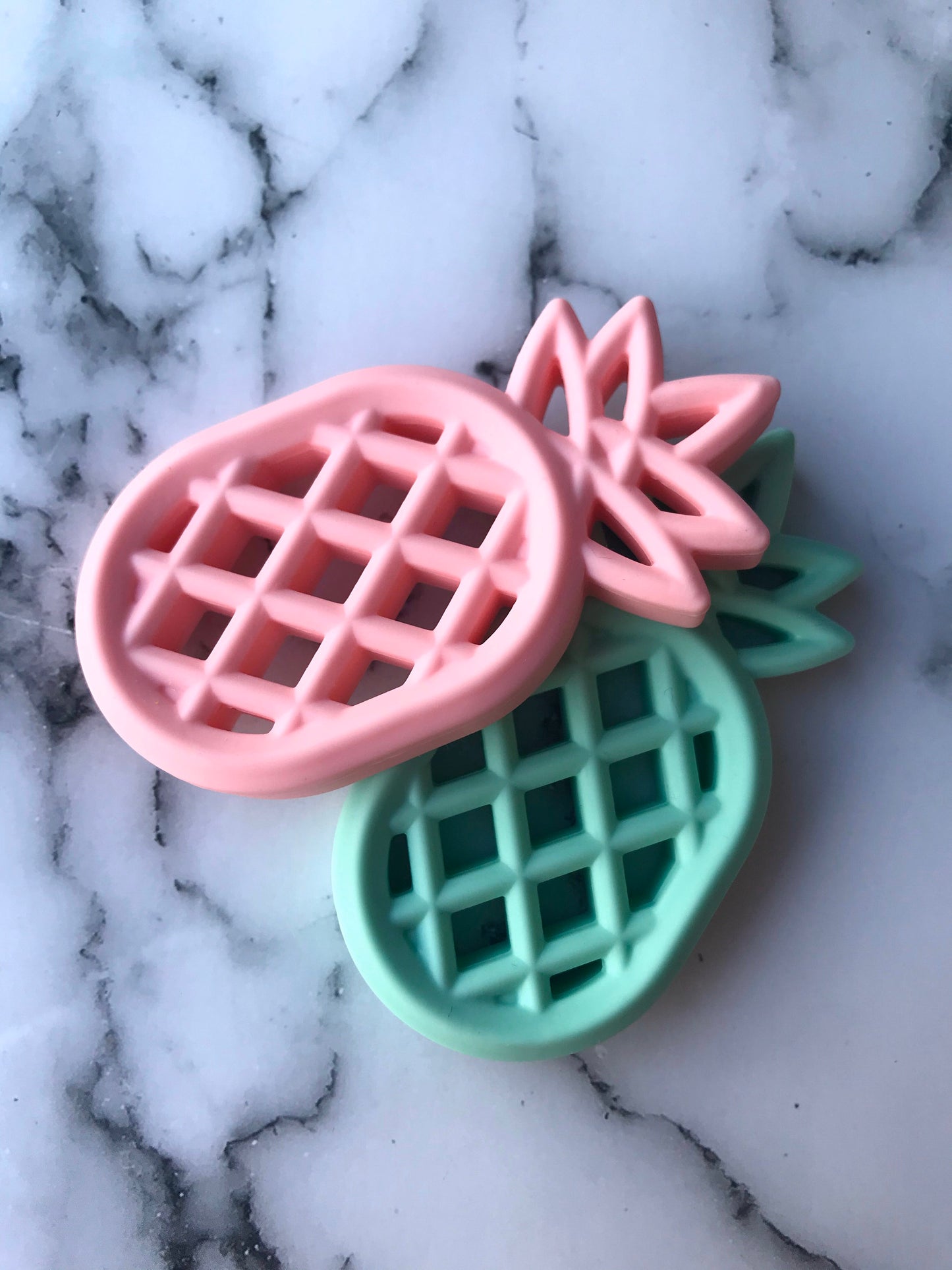 Silicone Pacifier Clip & Pineapple Teether - Turquoise Ombré