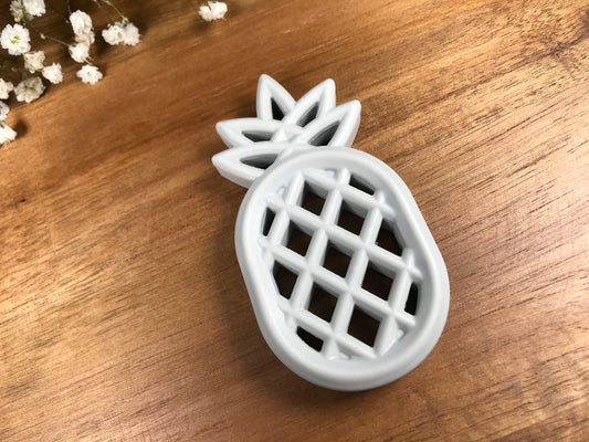 Silicone Teether - Grey Pineapple
