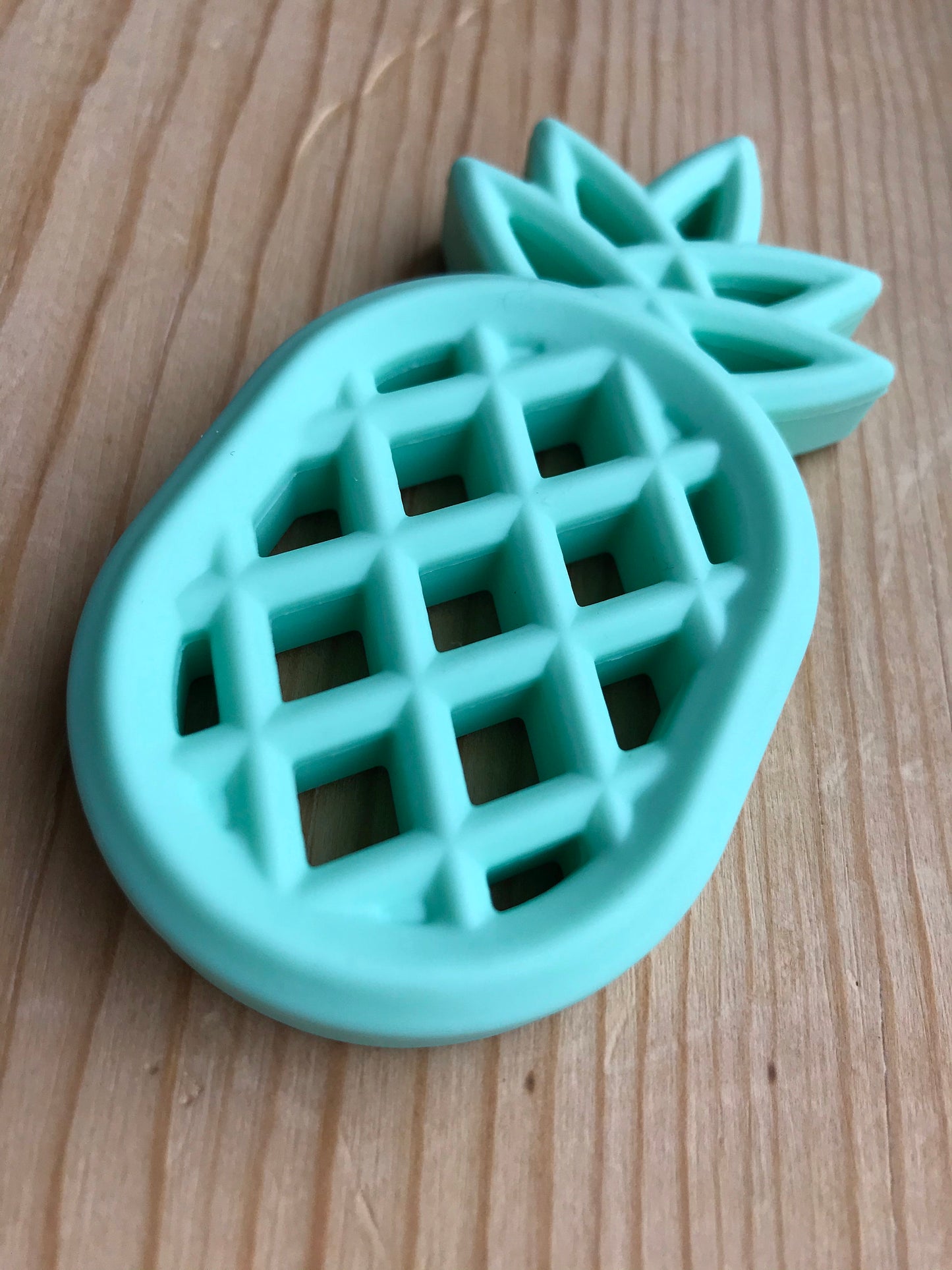 Silicone Pacifier Clip & Pineapple Teether - Turquoise Ombré