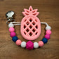 Silicone Bead Pacifier Clip & Pineapple Teether