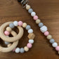 Silicone Bead Pacifier Clip & Rattle