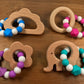 Silicone & Wood Teething Rings - Silicone Teethers