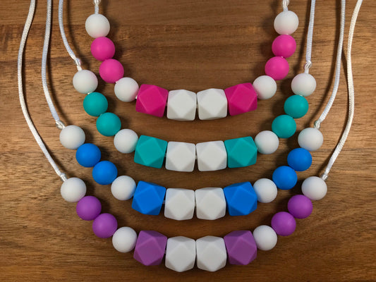 Silicone Teething Necklaces - Bright Colors