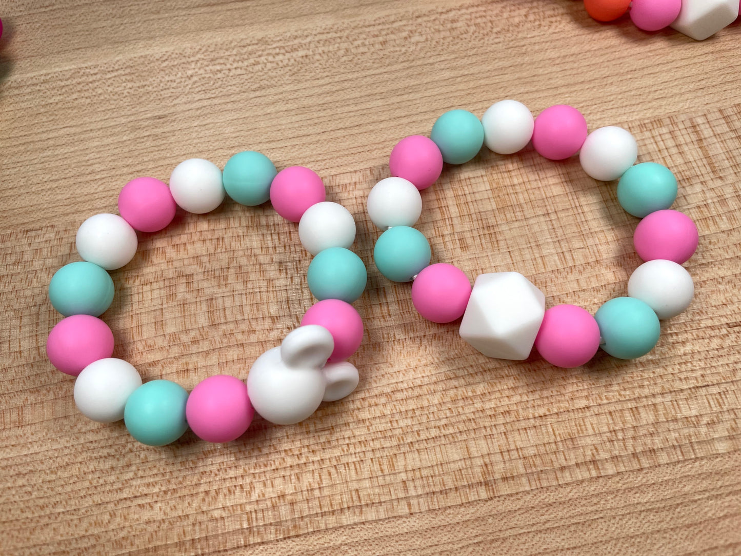 Silicone Bead Teething Bracelet - Summer Colors