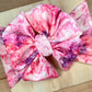 Messy Bow Headwrap - Bright Tie-Dye