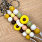Silicone Bead Keychain - Flower Bead