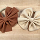 Bullet Textured Bow - Neutral Colors