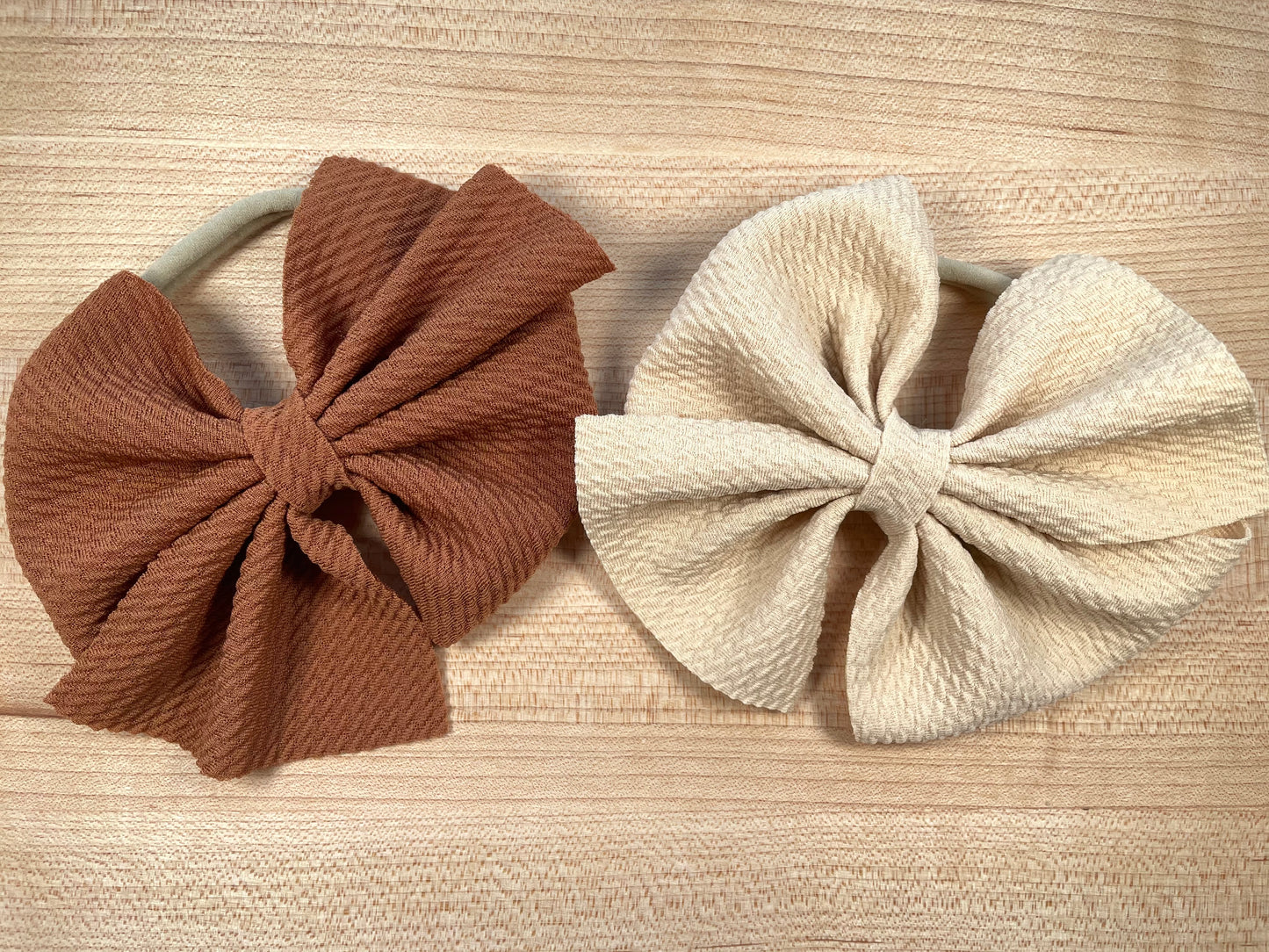 Bullet Textured Bow - Neutral Colors