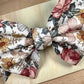 Textured Oversized Baby Bow Headwrap - Neutral Floral