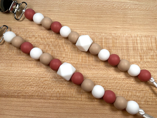 Silicone Pacifier Clips - Neutral Colors
