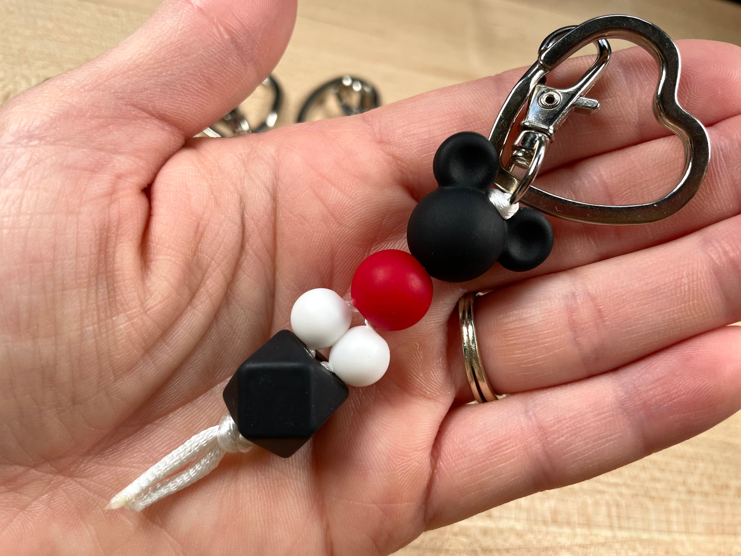 Silicone Bead Keychain - Mickey Keychains