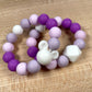 Silicone Bead Teething Bracelet - Purple Bracelets